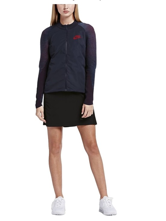 Nike Jackets & Blazers - Nike Women's Bomber Jacket in Obsidian and University Red